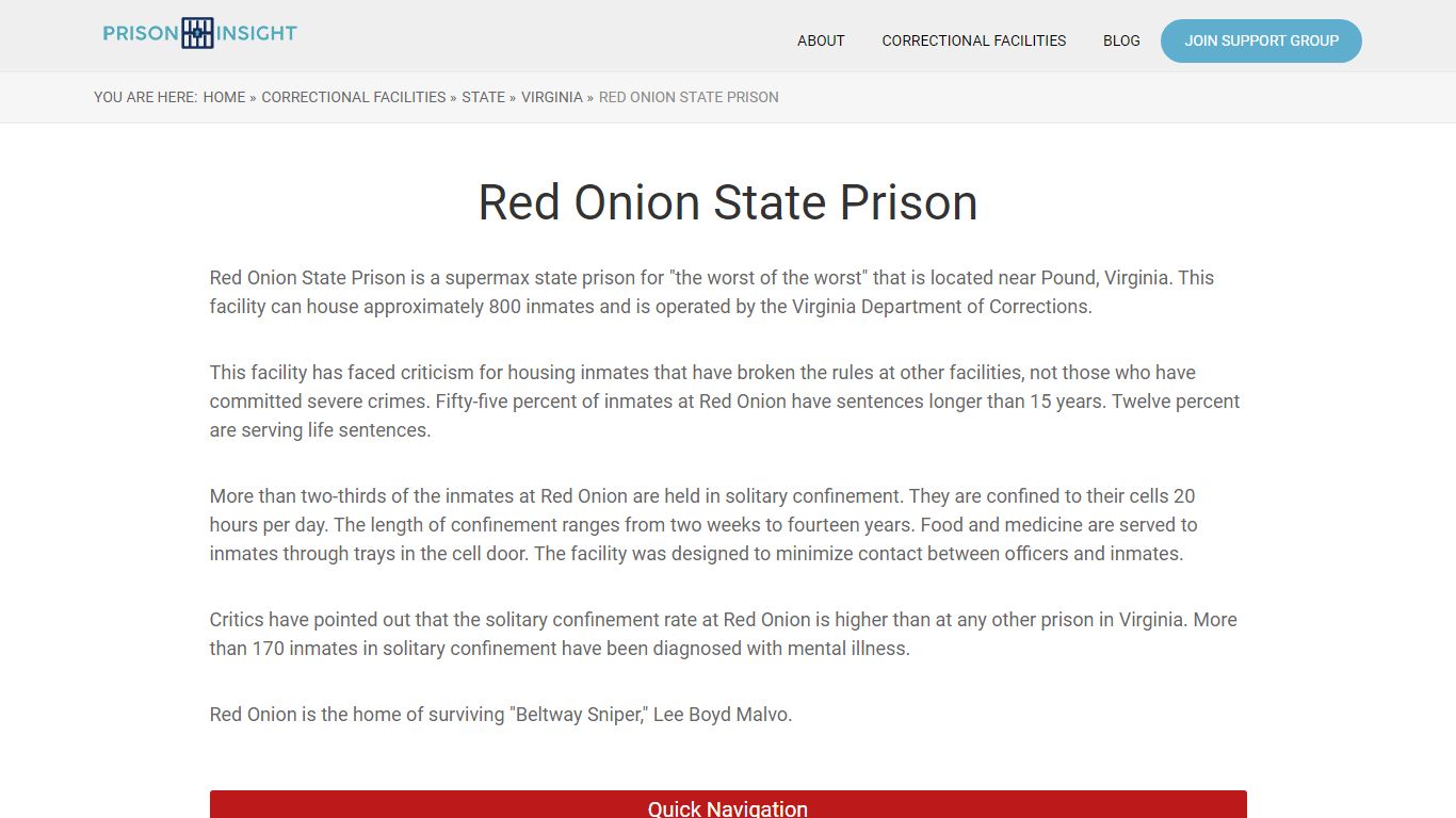 Red Onion State Prison - Prison Insight