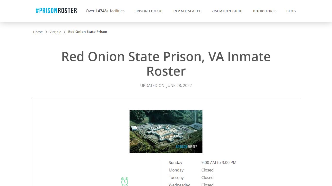Red Onion State Prison, VA Inmate Roster - Prisonroster